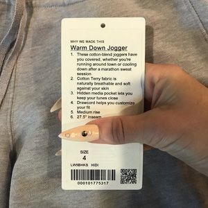 Lululemon Warm Down Joggers